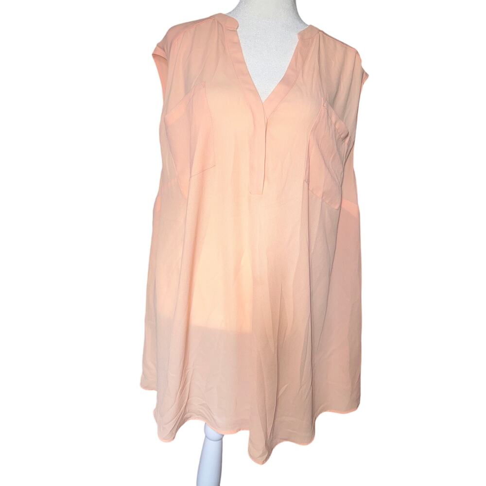 Torrid‎ Women’s Plus Size 4 Sleeveless Blouse Top Pale Pink Soft Lightweight